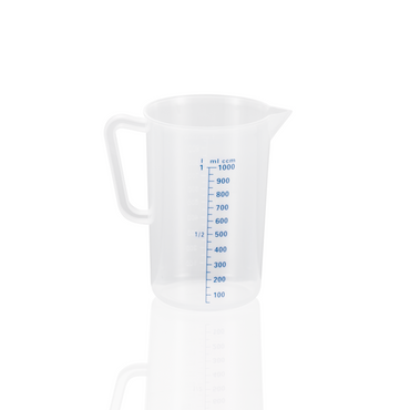 Messbecher, Ø 11,5 cm, 1 ltr., mit 50 ml Skalierung, Polypropylen