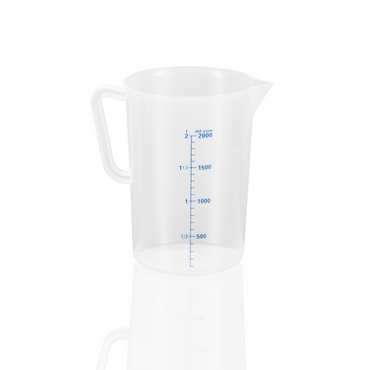 Messbecher, Ø 14,7 cm, 2 ltr., mit 100 ml Skalierung, Polypropylen