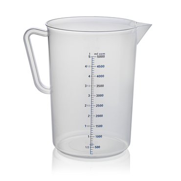 Messbecher, Ø 22,5 cm, 5 ltr., mit 100 ml Skalierung, Polypropylen