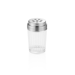 Streuer, Ø 7 cm, Höhe 11,5 cm, 8 mm Perforierung, Glas, Chromnickelstahl 18/8