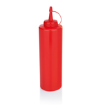 Quetschflasche Set, Ø 7 cm, 0,7 ltr., rot, Set á 6 Stück, Polyethylen