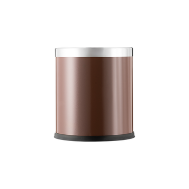 Papierkorb, Ø 22 cm, Höhe 25 cm, braun, pulverbeschichtet, Stahl