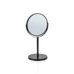 Kosmetikspiegel, Ø 17 cm, Höhe 34,5 cm, schwarz pulverbeschichtet, Edelstahl