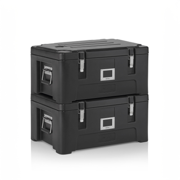 GN Thermotransportbehälter 1/1, 63 x 43 x 31 cm, schwarz, Polyethylen, Polyurethan