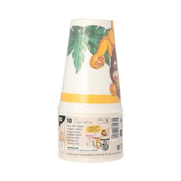 140 Trinkbecher, Pappe 0,2 l Ø 7 cm · 9,7 cm "Jungle"
