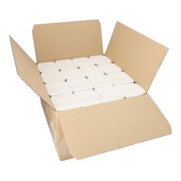 3200 Blatt Handtuchpapier Tissue V-Falz 23 cm x 25 cm weiss 2-lagig