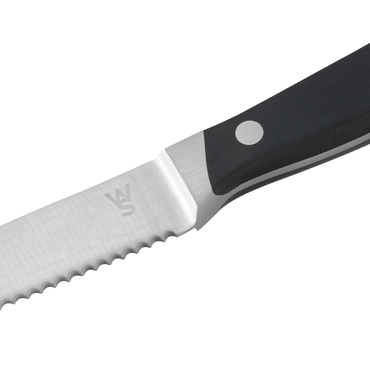 12x Steakmesser Set mit ABS Kunststoffgriff, 23 cm, Set, ABS Kunststoff, Chromstahl 13/0