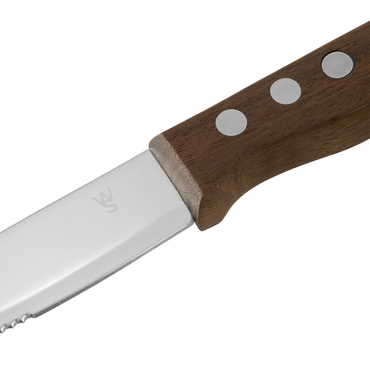 12x Steakmesser Set mit Pakkaholzgriff, 25 cm, Set, Holz, Chromstahl 13/0