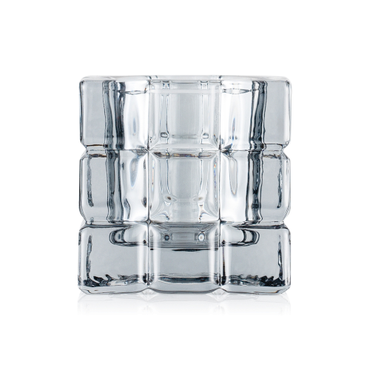 12x Cube Smoke Grey YUYU, Windlicht, Kerzenhalter, 6,5 x 6,5 x 6,5 cm, Glas