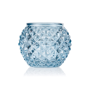 12x Ball Steel Blue YUYU, Windlicht, Kerzenhalter, Ø 7,5 cm, Höhe 6 cm, Glas