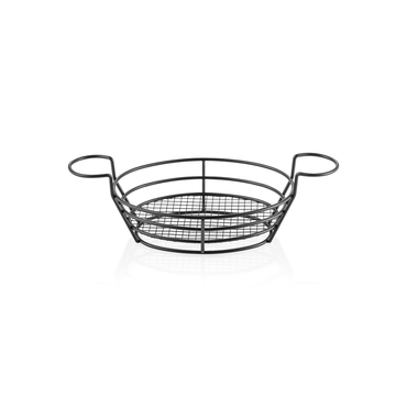 12x Chicken Wings Korb, 37,5 x 20 x 7,5 cm, schwarz pulverbeschichtet, Metall