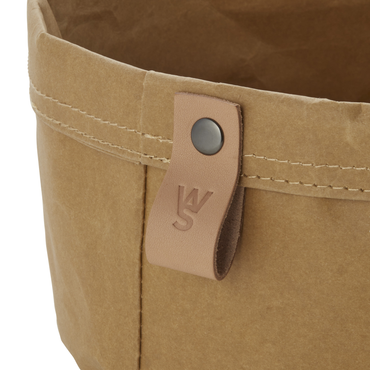 15x Brottasche Craft & Crumble, Ø 17 cm, Höhe 11 cm, khaki, Kraft Paper