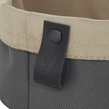 12x Brottasche Flip Tetron, Ø 17 cm, Höhe 11 cm, light grey/light khaki, Tetron