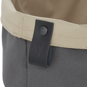 10x Brottasche Flip Tetron, Ø 20 cm, Höhe 13 cm, light grey/light khaki, Tetron