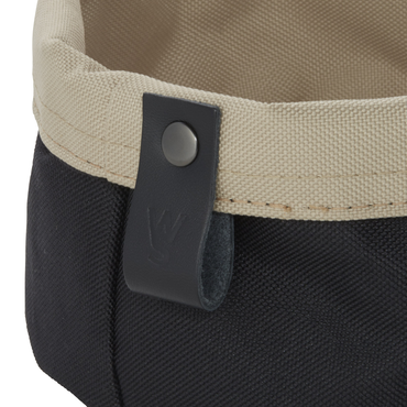 12x Brottasche Flip Tetron, Ø 17 cm, Höhe 11 cm, light grey/light khaki, Tetron