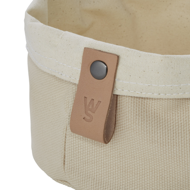 15x Brottasche Flip Cotton, Ø 17 cm, Höhe 10 cm, cream, Canvas
