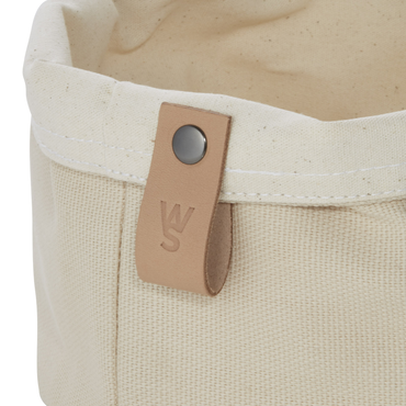 12x Brottasche Flip Cotton, Ø 20 cm, Höhe 12 cm, cream, Canvas