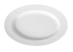 6x Platte, oval, Karizma, weiß, Hotel Porzellan, 34 x23,5 cm