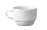 12x Kaffee-Tasse, Karizma, weiß, Hotel Porzellan, 0,17L, ⌀ 8 cm