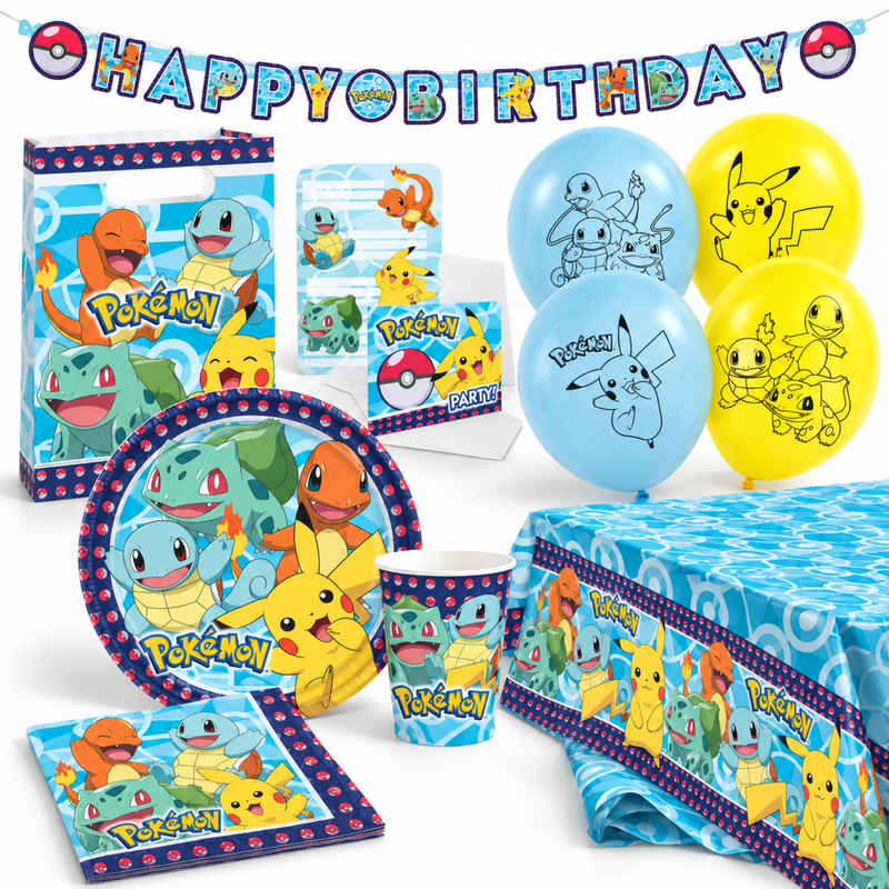 Deko-Beispiel aus dem Shop: Pokemon Partyset 56-teilig