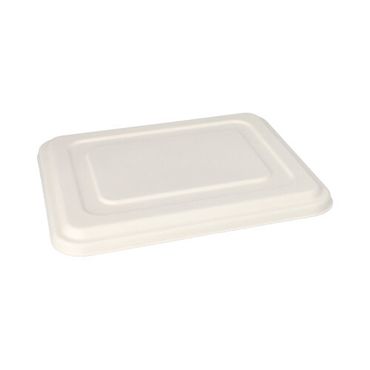 125 Deckel, Zuckerrohr "pure" 1,4 cm x 22,5 cm x 29 cm weiss