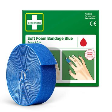 18 "Cederroth" Soft Foam Bandage 4,5 m x 3 cm blau , Refill