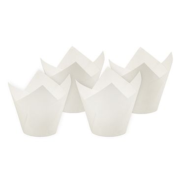 86510_b.jpg 200 Backförmchen Ø 5 cm · 8,5 cm weiss "Tulip"
