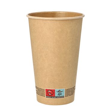 88952_b.jpg 50 Trinkbecher, Pappe 0,4 l Ø 9 cm · 13,9 cm braun