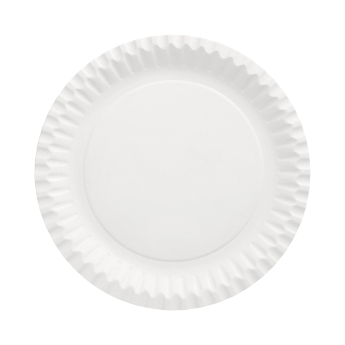 Teller, Pappe rund Ø 23 cm weiss