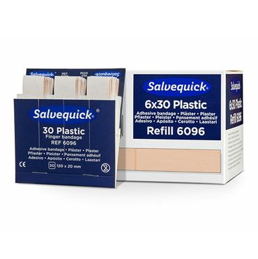 92227_b.jpg 60 Set "Cederroth" Salvequick Plastic Pflaster (30 Stück) braun "Finger Bandage", Refill