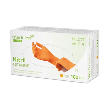 92717_b.jpg 1000 "Medi-Inn Classic" Handschuhe, Nitril puderfrei orange "Nitril Orange" Größe: M