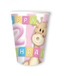 2. Geburtstag Giraffe Mädchen 8 Becher