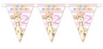 2. Geburtstag Giraffe Mädchen Wimpelkette