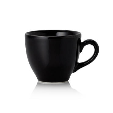 12x Espresso- und Untertasse 90 ml VIDA Night schwarz Porzellan