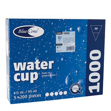 10000x Spitzbecher 115 ml aus blauem Kunststoff "Blue Cone"