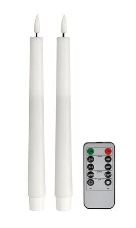 24x DUNI LED Antique Candle, 2xAAA batterien 245 x Ø 22 mm Weiß