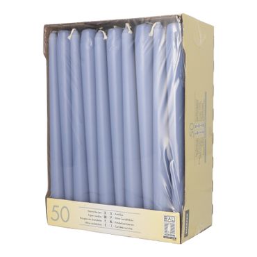 100 Leuchterkerzen Ø 2,2 cm · 25 cm soda blau