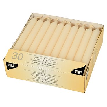 480x Tafelkerzen creme Ø 2,1 cm · 19,6 cm elefenbein