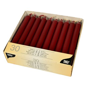 480x Tafelkerzen bordeaux Ø 2,1 cm · 19,6 cm