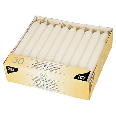 480x Tafelkerzen weiss Ø 2,1 cm · 19,6 cm
