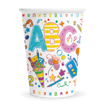 8 Pappbecher 210 ml - ABC Einschulung