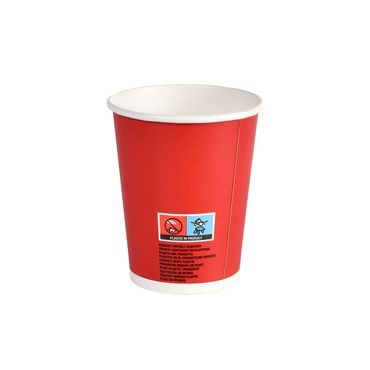 200x DUNI Pappbecher 24 cl Red