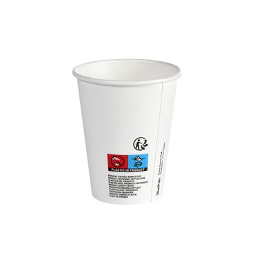 800x DUNI Becher weiß 24 cl Weiß