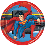8 Pappteller 23 cm - Superman Krypton