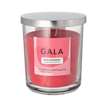 6 "GALA" Duftkerze im Glas Ø 10,5 cm · 12,4 cm weinrot - Wild Raspberry "Tokio Large"