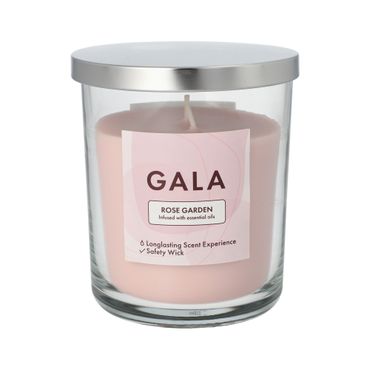 6 "GALA" Duftkerze im Glas Ø 10,5 cm · 12,4 cm rose - Rose Garden "Tokio Large"