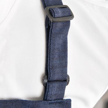 Latzschürze, Mischgewebe, navy-blau, L. 92 cm