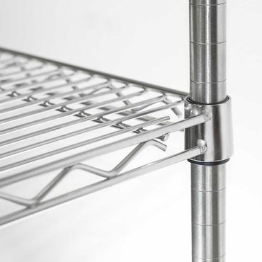 Lagerregal aus Chromstahl 610x455x1800 mm (BxTxH)