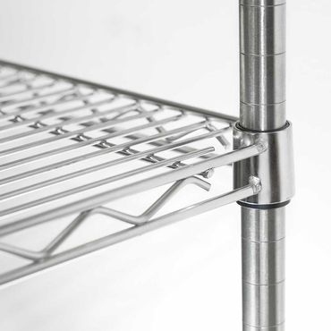 Lagerregal aus Chromstahl 1525x455x1800 mm (BxTxH)