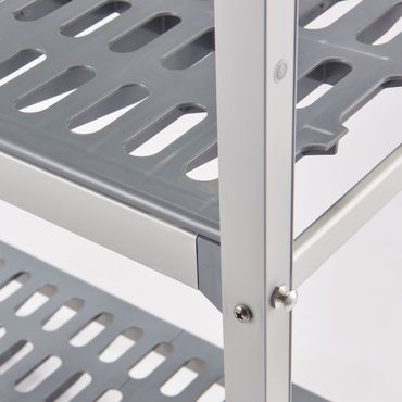 Lagerregal aus Aluminium, 1510x460x1680 mm (BxTxH)